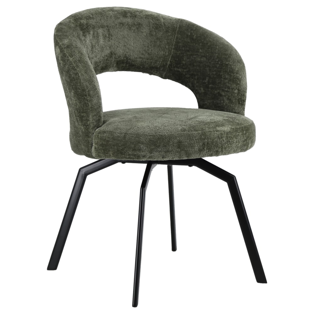 Chaise en chenille verte