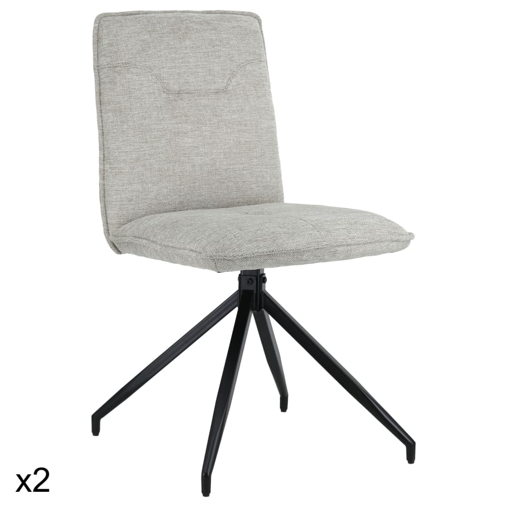 Lot de 2 chaises en tissu