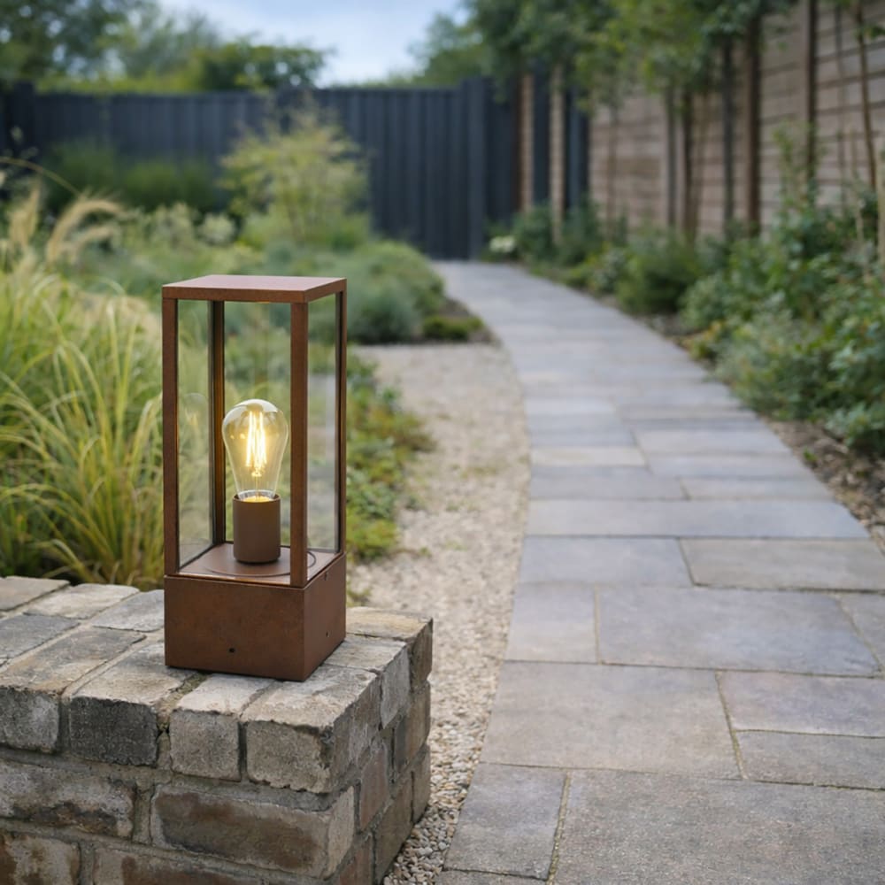 Lampe extérieur industrielle pied brun rouille ip44 - Maisons du Monde