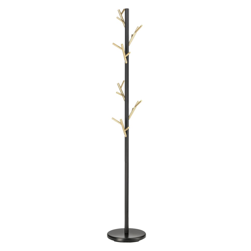 IDIMEX Kleiderständer mit 6 Haken aus Metall, schwarz/gold style modern - Metall