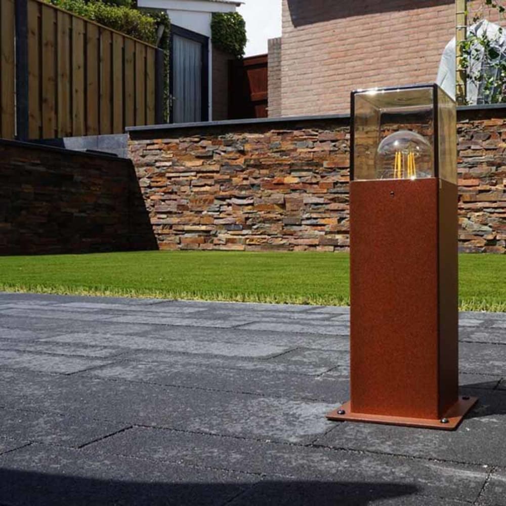 Lampadaire extérieur en aluminium brun rouille - Maisons du Monde