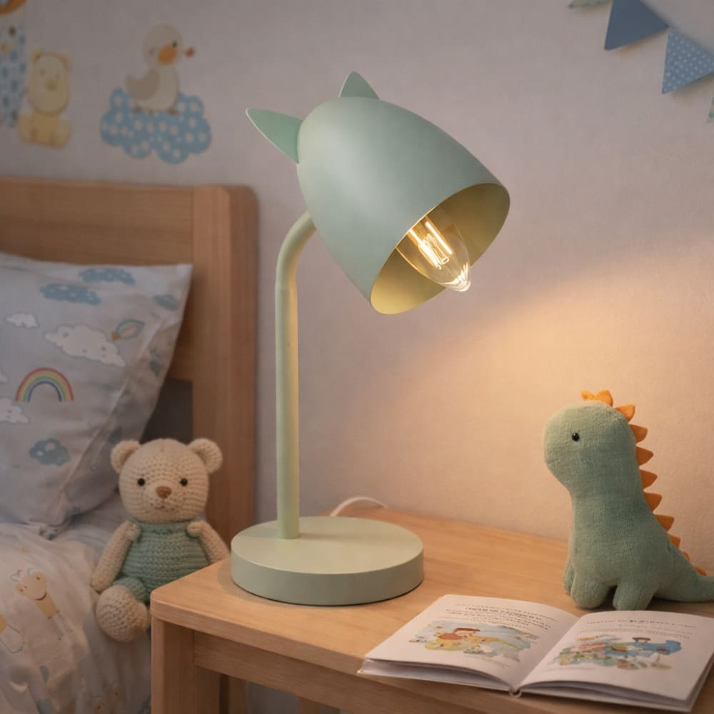 Lampe oreilles métal vert — vue 3