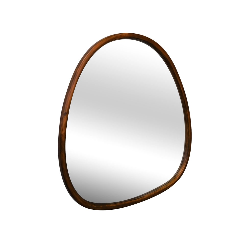 Miroir organique en sapin couleur noyer  55 cm