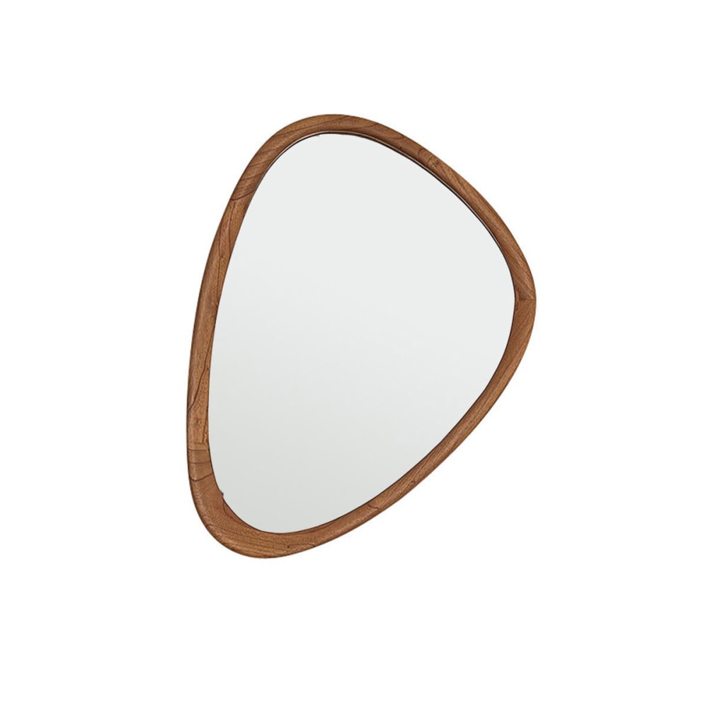 Miroir organique en mindi massif 75x60 cm