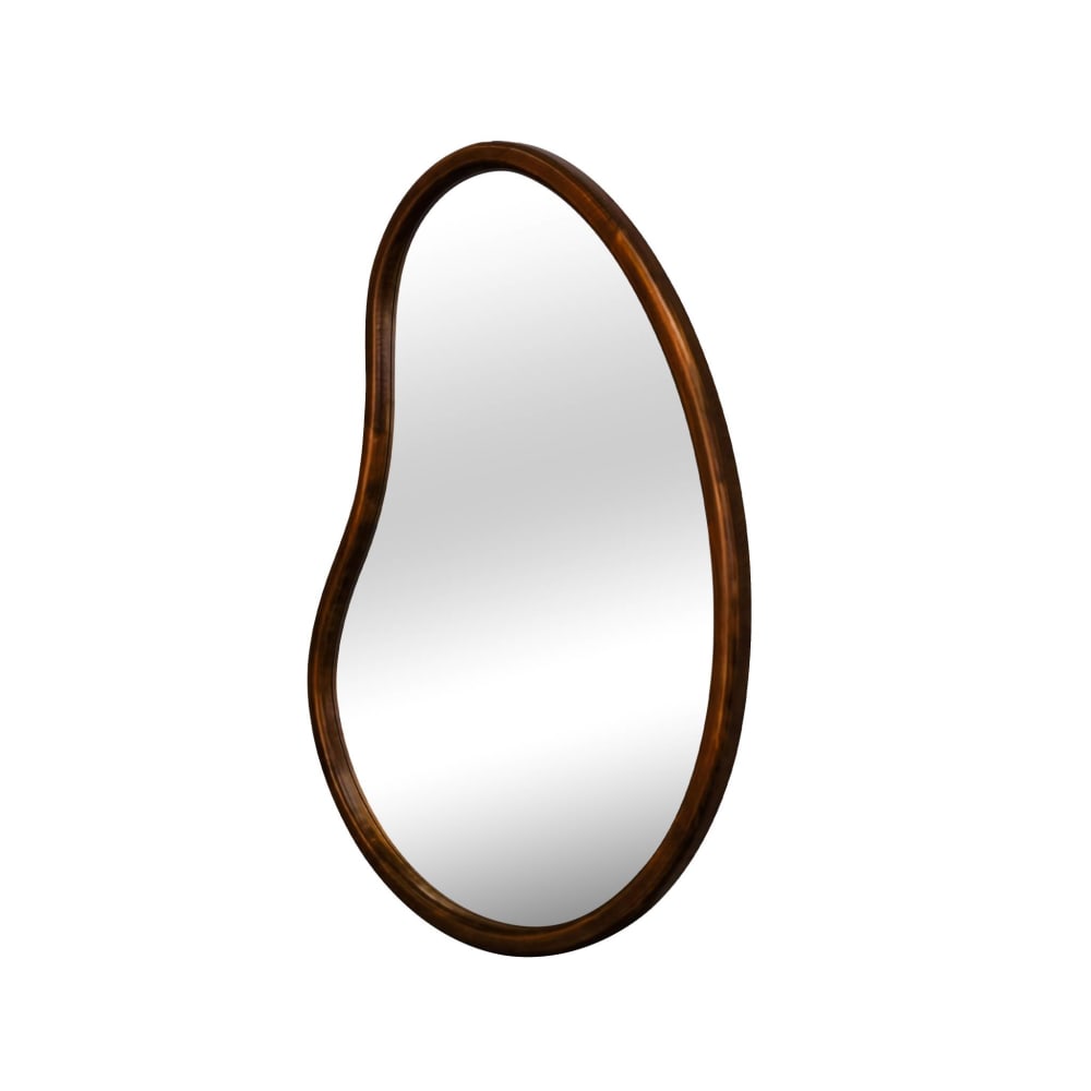 Miroir organique noyer en bois de sapin 95cm