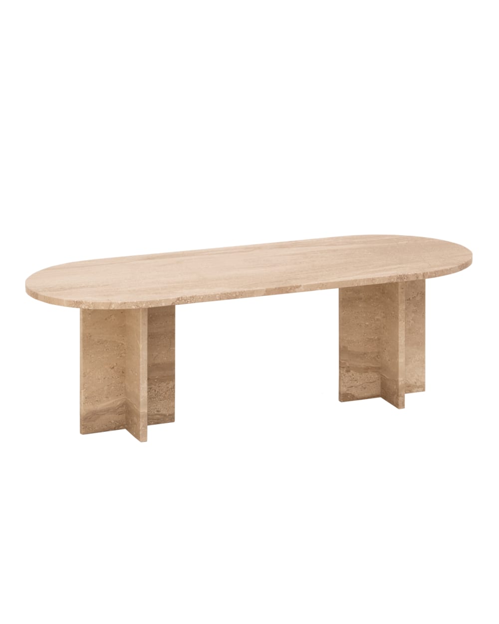 Table basse en marbre daino reale de 120x50cm