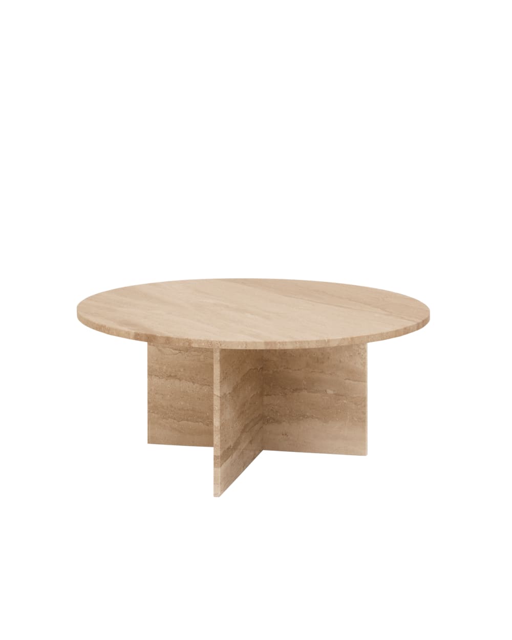 Table basse ronde en marbre daino reale Ø80cm