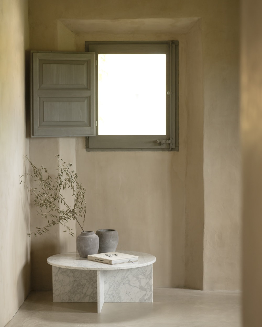 Table basse ronde en marbre Ø80cm