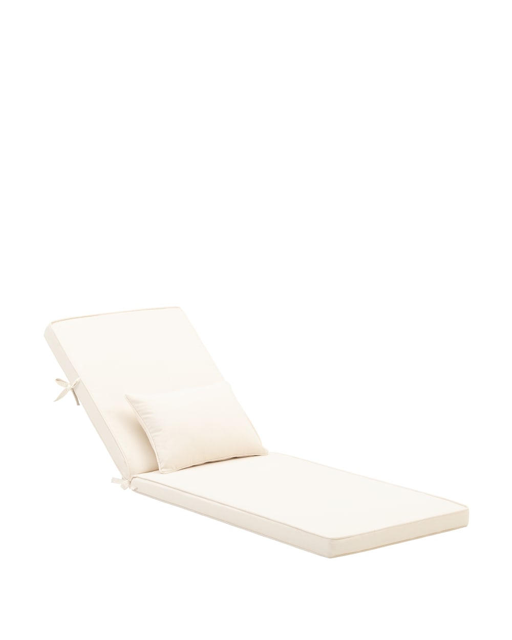 Defora Home 2er Set Kissen mit Kopfkissen für Gartenliege ecru Farbe Beige Pes - Polyester