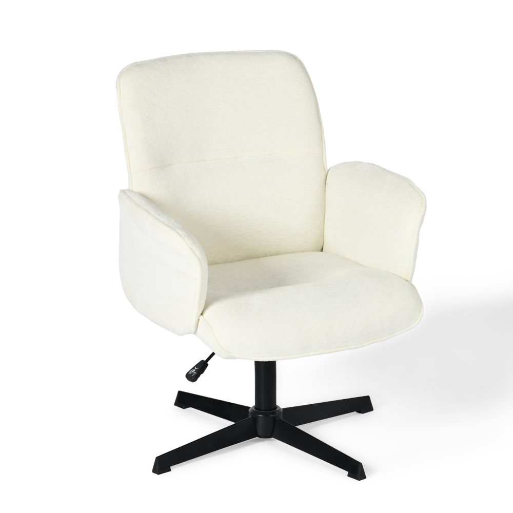 Urban Meuble Bürostuhl mit Stoffarmlehnen, Weiß style modern Weiß Stoff