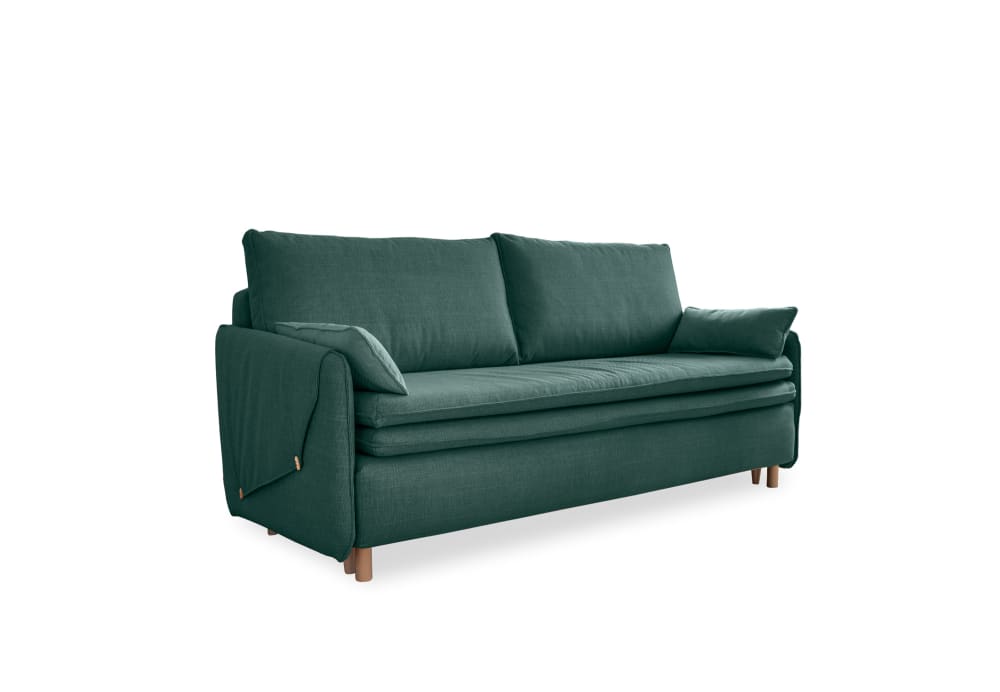 Canapé 3 pl convertible, - turquoise