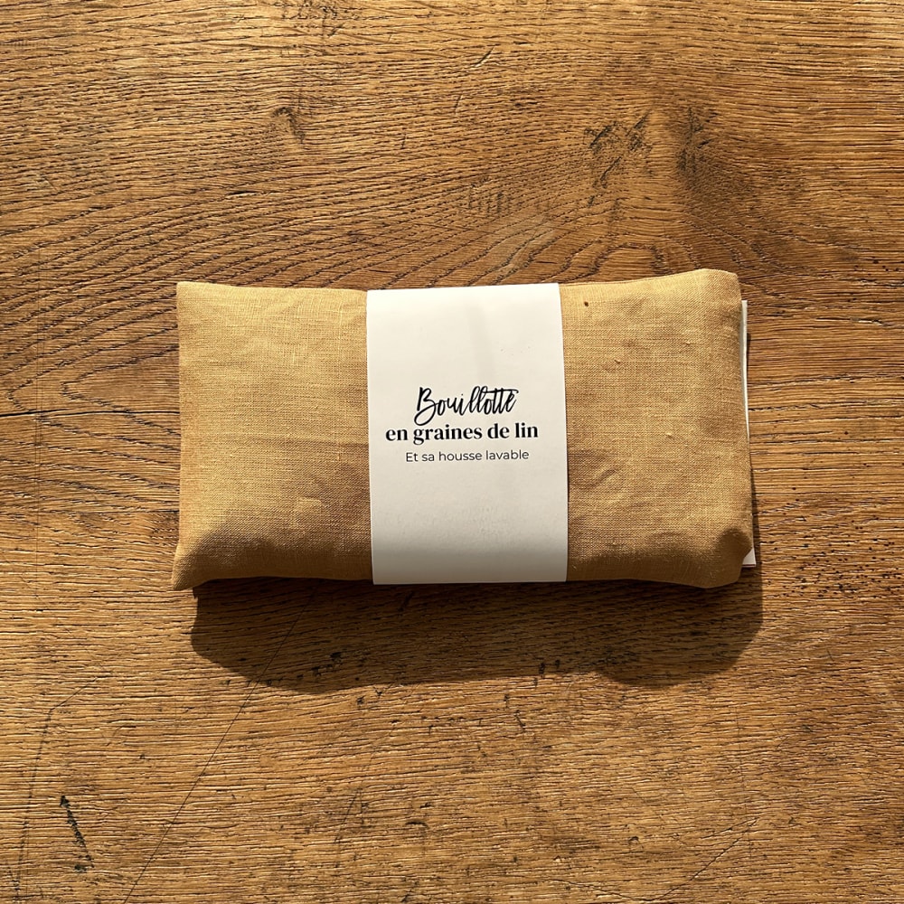 Bouillotte en graines de lin doré 10x20 - Maisons du Monde