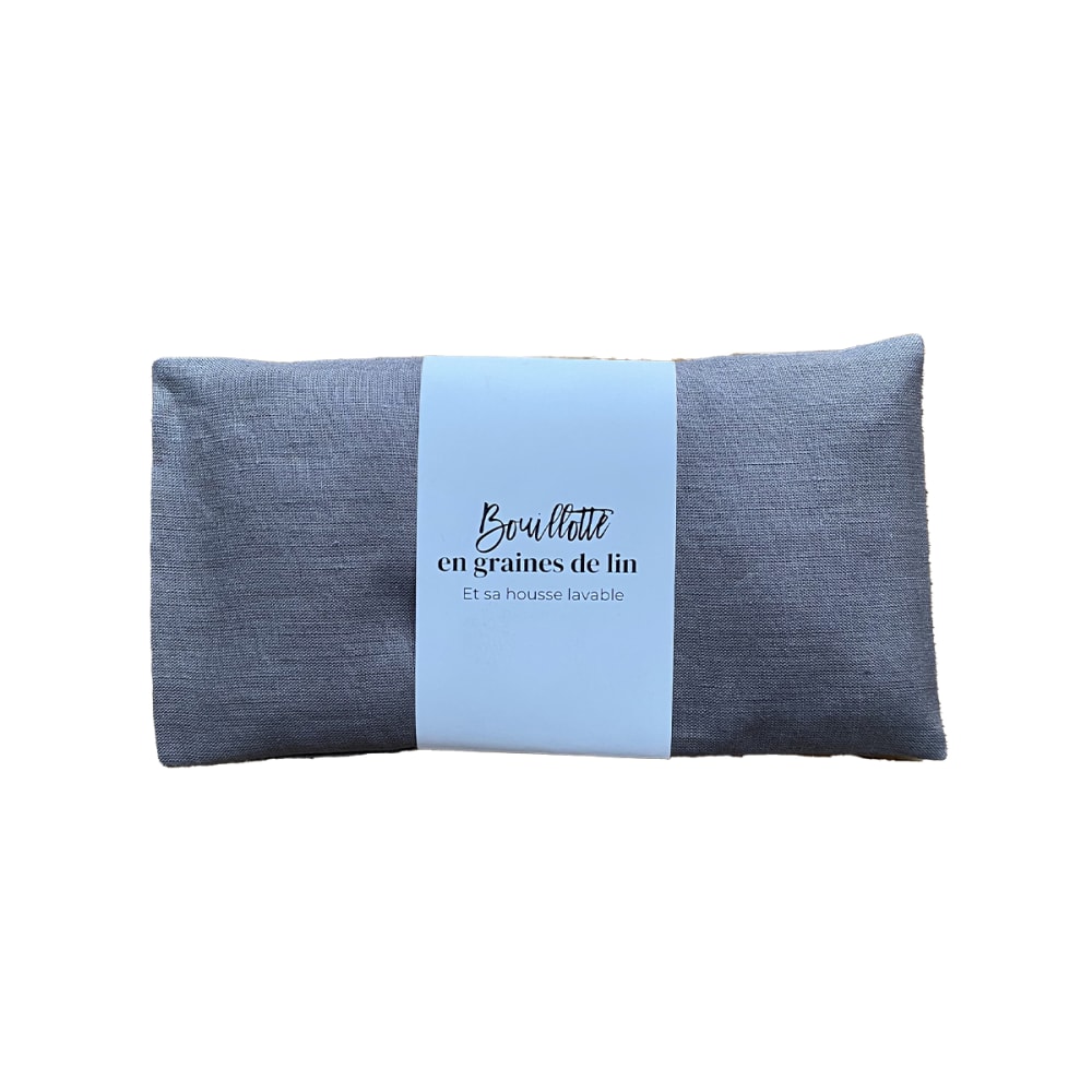 A demain Bouillotte en graines de lin gris 10x20 style contemporain