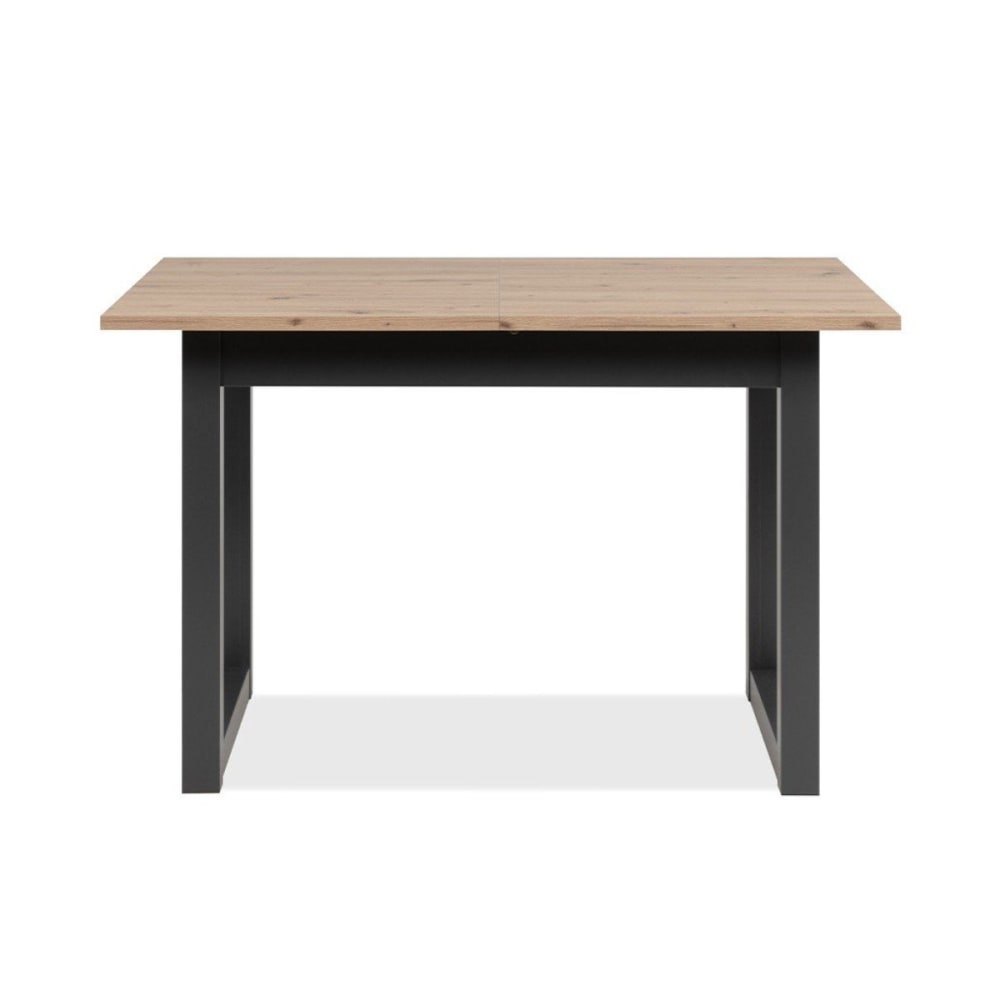 Calicosy Ausziehbarer Esstisch Dekor Eiche und Anthrazit L120-160 cm – DENVER style modern Beige Spanplatte