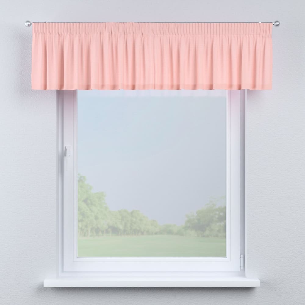 Dekoria Kurzgardine aus Baumwollmischung, grün, 130x40 cm Rosa Stoff