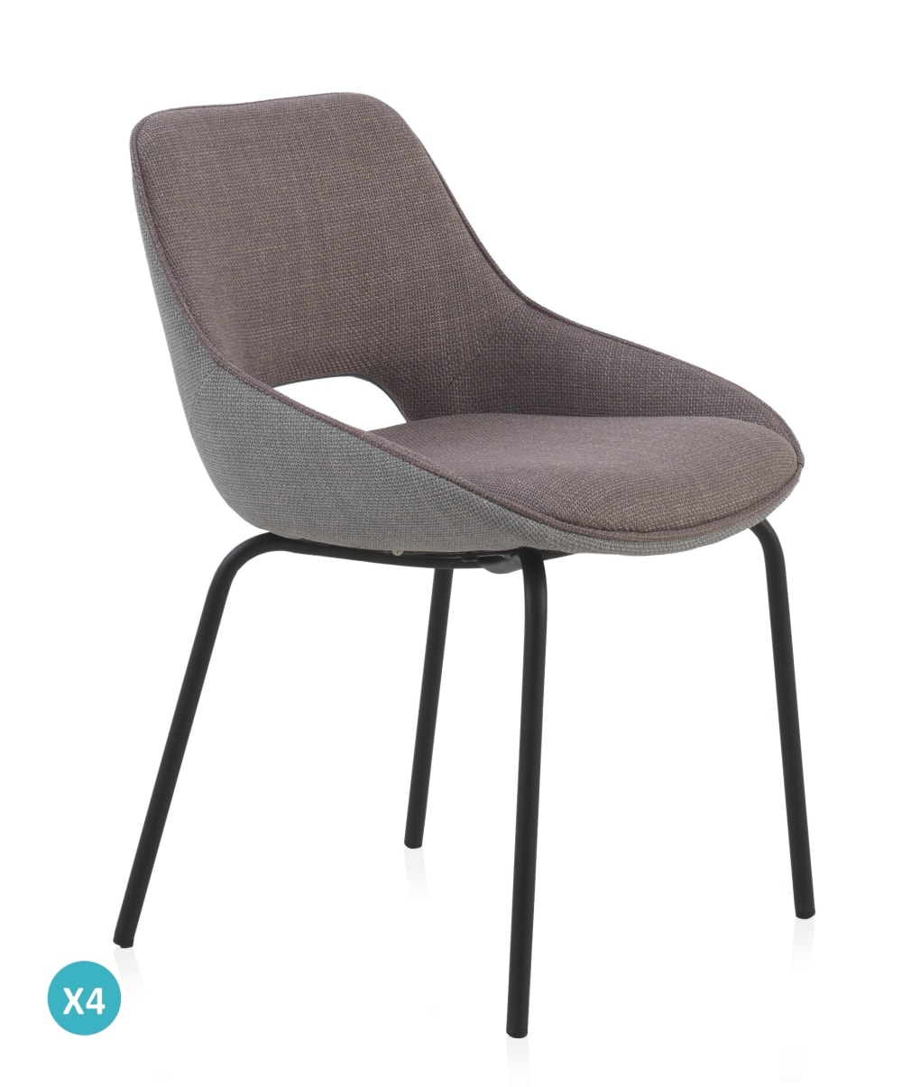 Lot de 4 chaises tapissées