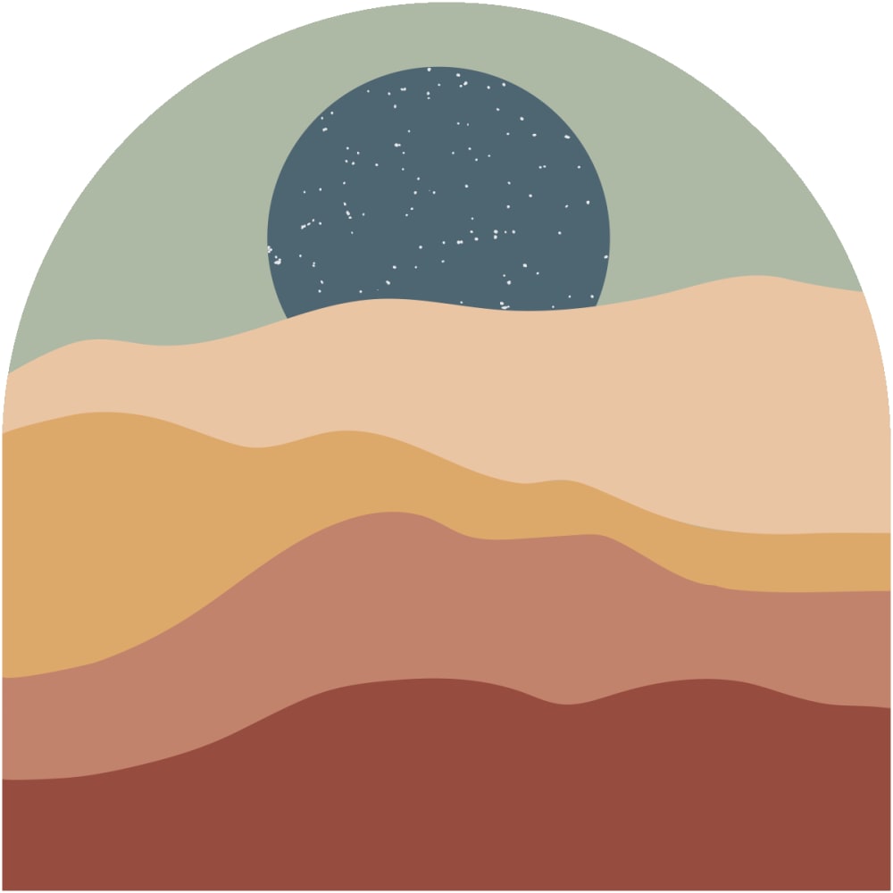 Papier Peint dune et étoiles 120x120cm