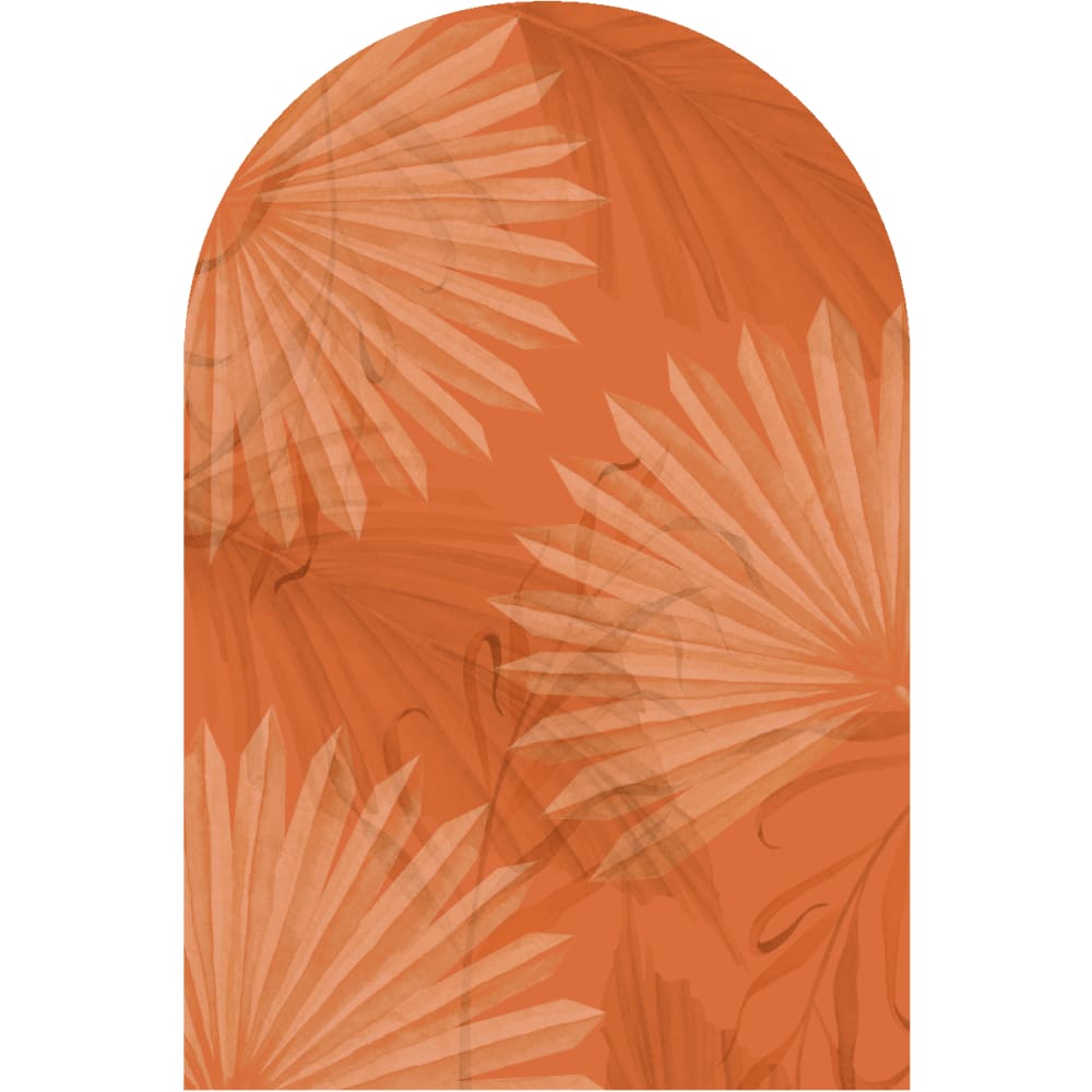 Papier Peint arche feuilles de palmier orange 180x120cm