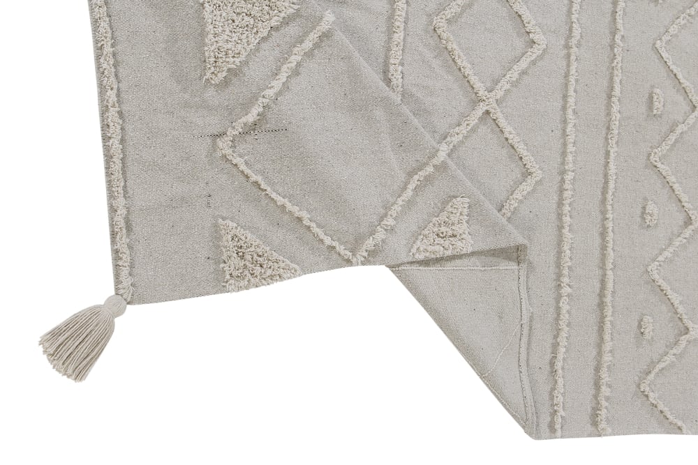 Tapis lavable en coton blanc 120x160 — vue 3