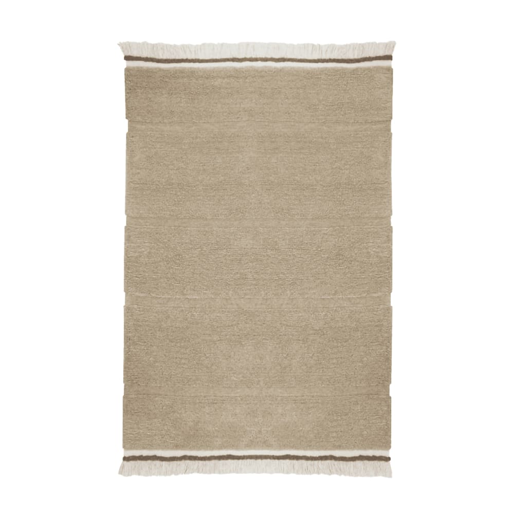 Tapis lavable en laine marron 200x300