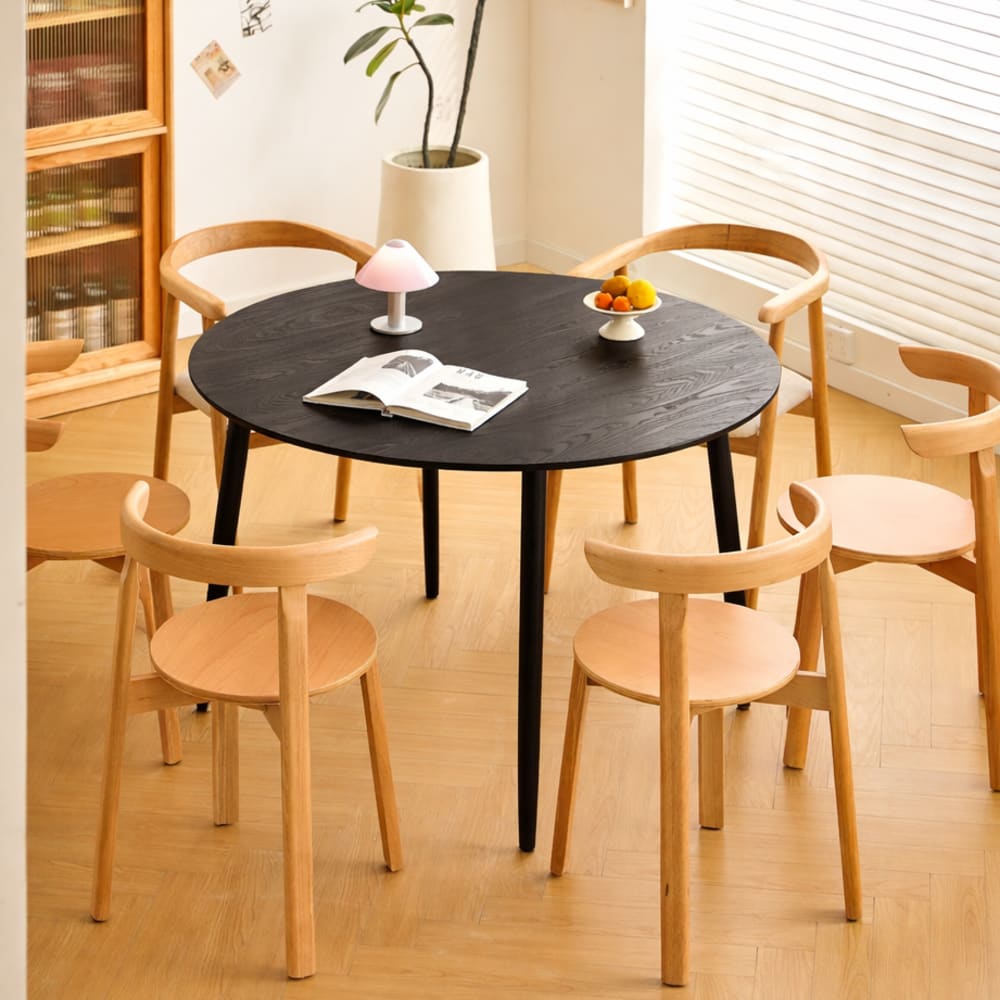 Nordlys Esstisch aus Holz Schwarz (6 Personen) Schwarz Holz
