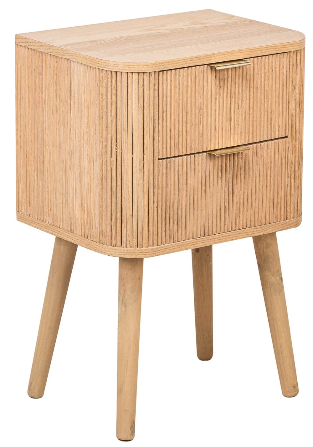 Table de chevet 2 tiroirs en bois naturel - Maisons du Monde