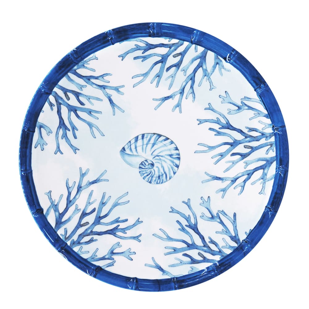 Petite assiette en mélamine imprimé de coraux ø 23 cm