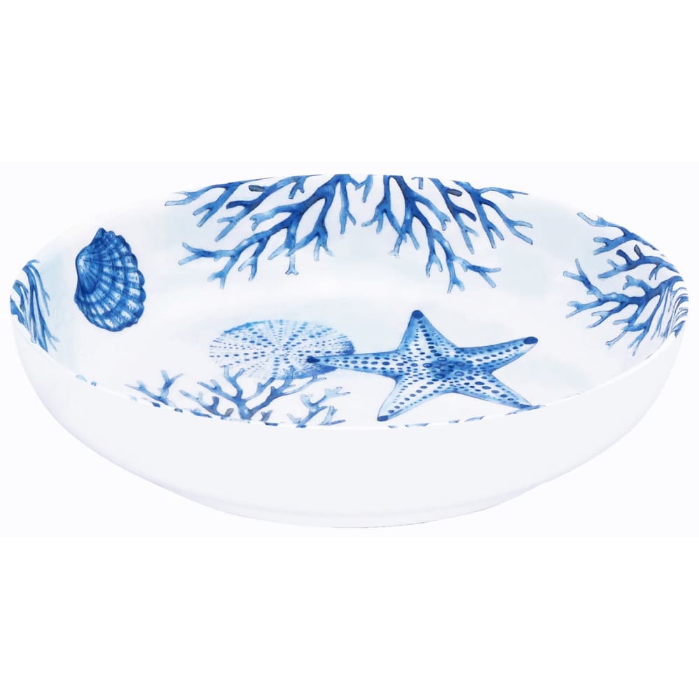 Assiette creuse en mélamine décoré par des coraux Assiette creuse en mélamine décoré par des coraux