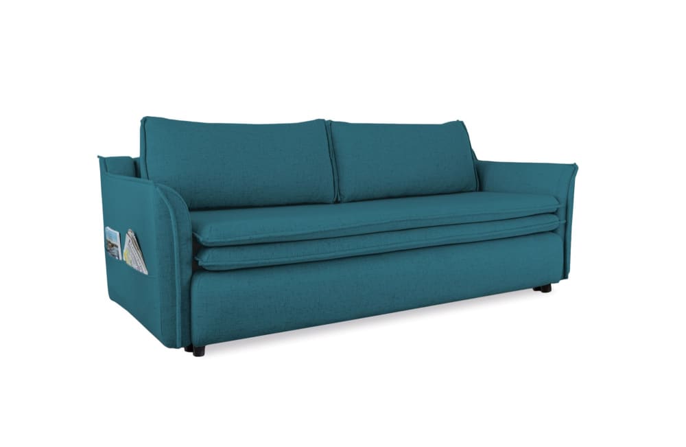 Canapé 3 pl convertible - turquoise