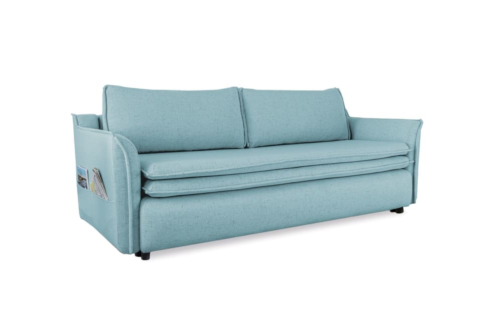 Canapé 3 pl convertible - bleu