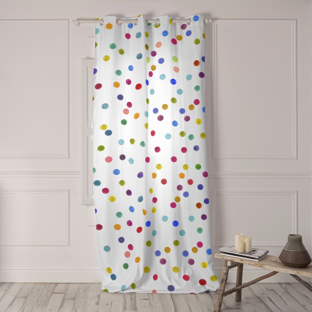 Happy Friday Rideau 100% polyester multicolore 140x300 cm style contemporain - Pes - Polyester