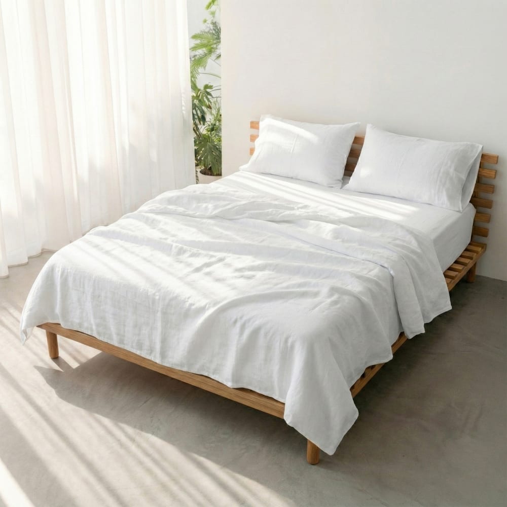 Drap 100% Coton Blanc 240x270 cm