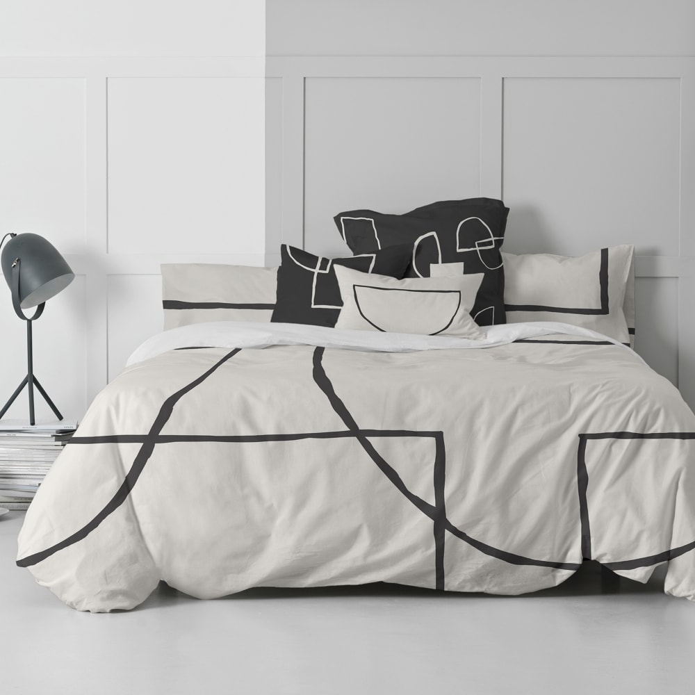 Happy Friday Bettbezug aus 100% Baumwolle 155x220 cm style modern Mehrfarbig Öko-Tex Zertifikat Baumwolle