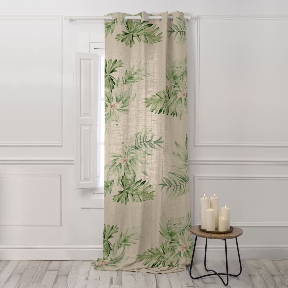 Rideau lin 70% Viscose 30% Lin Multicolore 140x280 cm