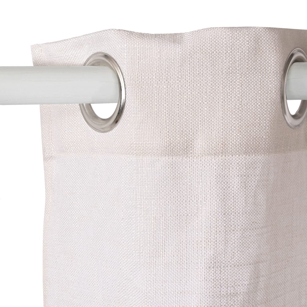 Rideau lin 70% viscose 30% lin blanc 140x280 cm - Maisons du Monde