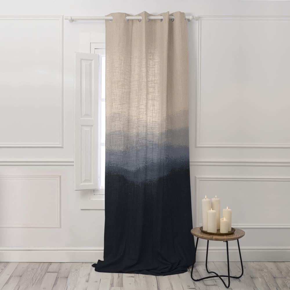 Rideau lin 70% Viscose 30% Lin Multicolore 140x280 cm
