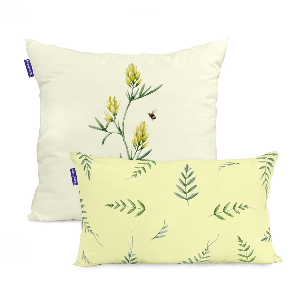 Happy Friday Housse de coussin 100% coton multicolore 50x50 + 50x30 cm style contemporain Certifié Oeko-Tex