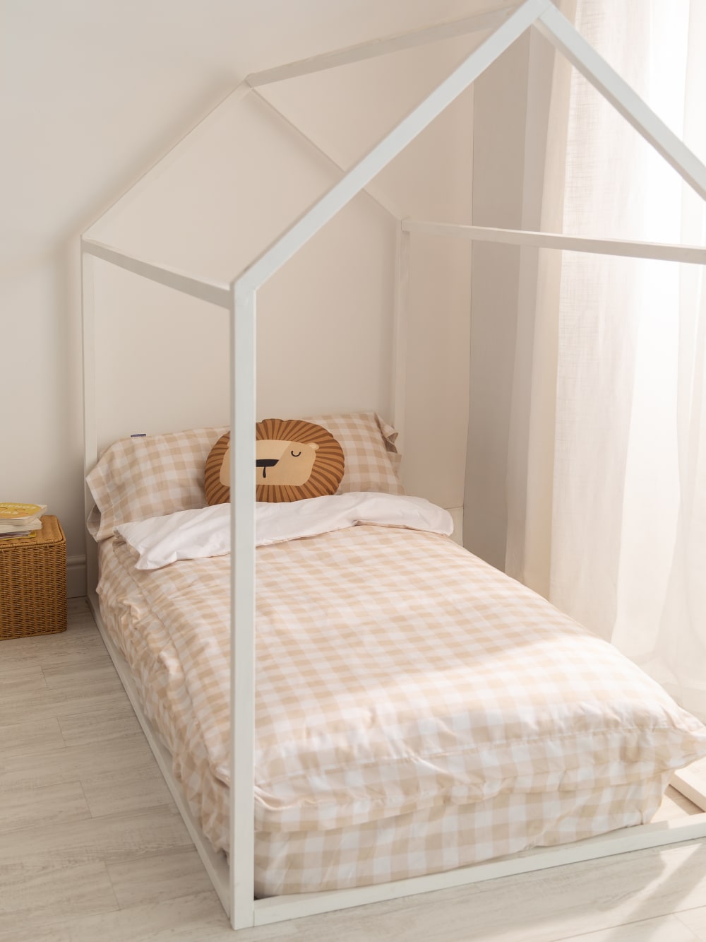 Couchage prêt à dormir vichy 90x200 cm (lit 90) sans rembourrage beige Couchage prêt à dormir vichy 90x200 cm (lit 90) sans rembourrage beige