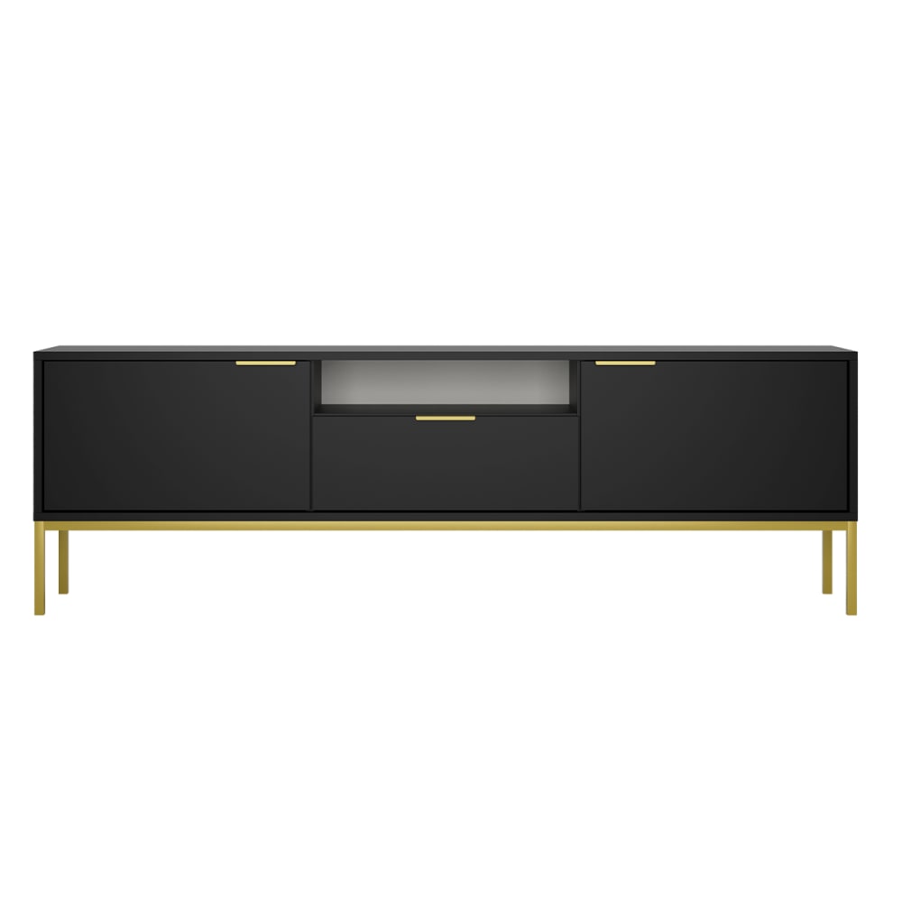 Meuble TV stratifiés noir