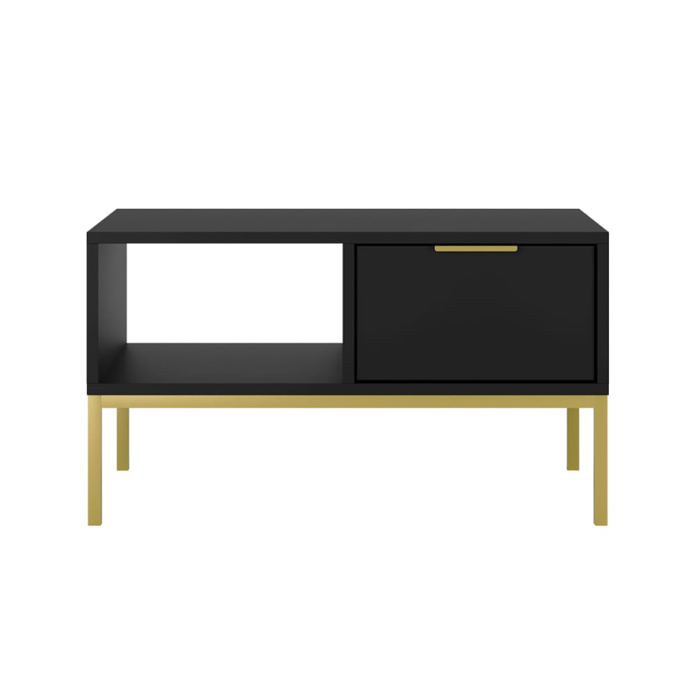 Petits meubles Table basse 80 cm panneaux de particules noir Noir Panneau De Particules - 80x45x60cm