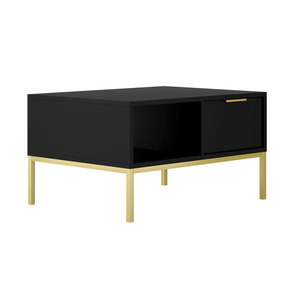 Table basse 80 cm panneaux de particules noir - Maisons du Monde