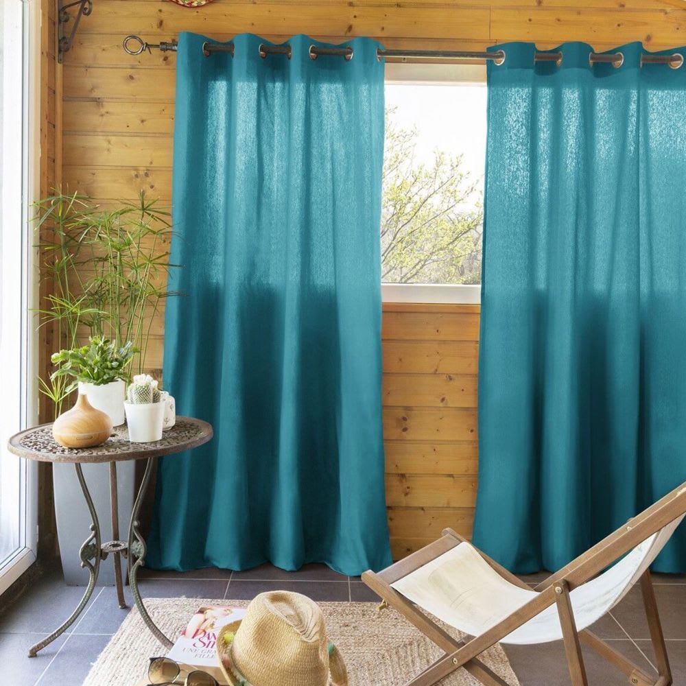 Rideau 100% coton uni 140x260 cm - Maisons du Monde