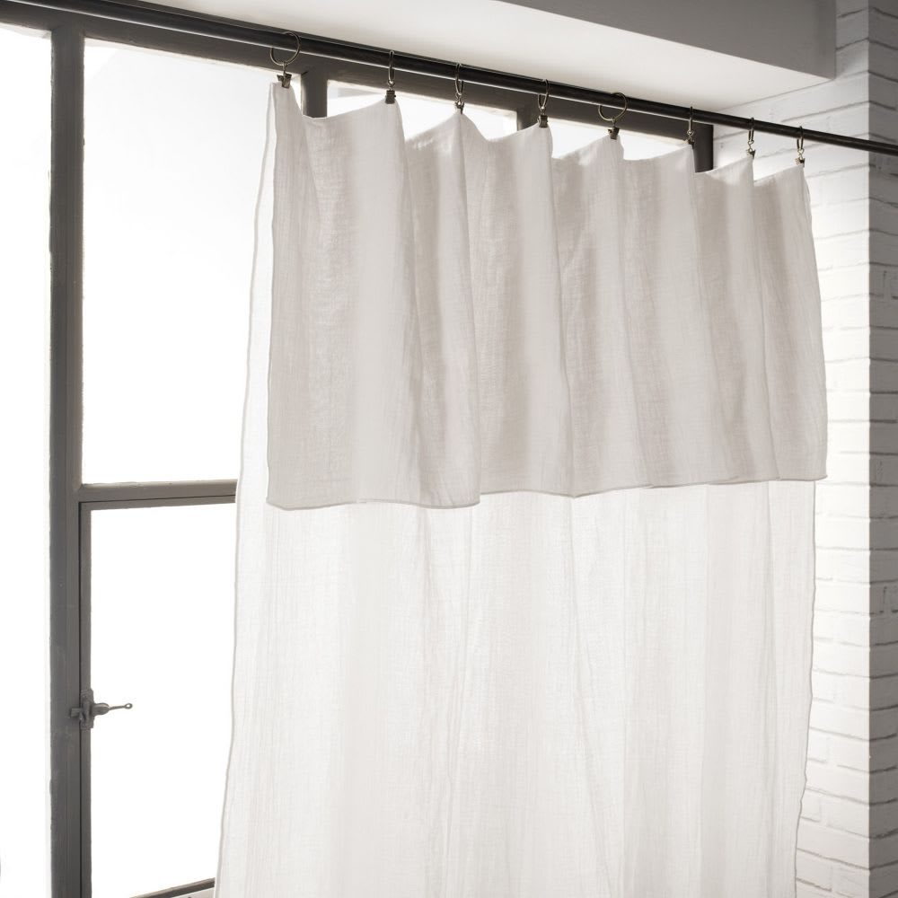 Rideau gaze de coton uni 140x300 cm — vue 4