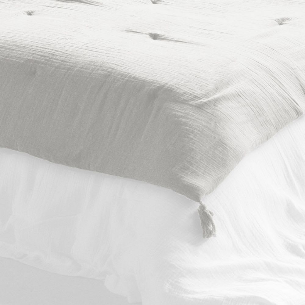 Edredon gaze de coton uni 150x150 cm - Maisons du Monde