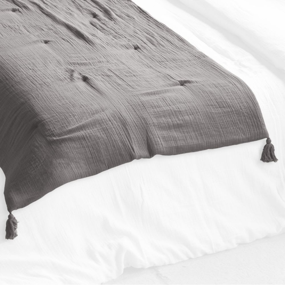 Bout de lit gaze de coton uni 90x200 cm — vue 3