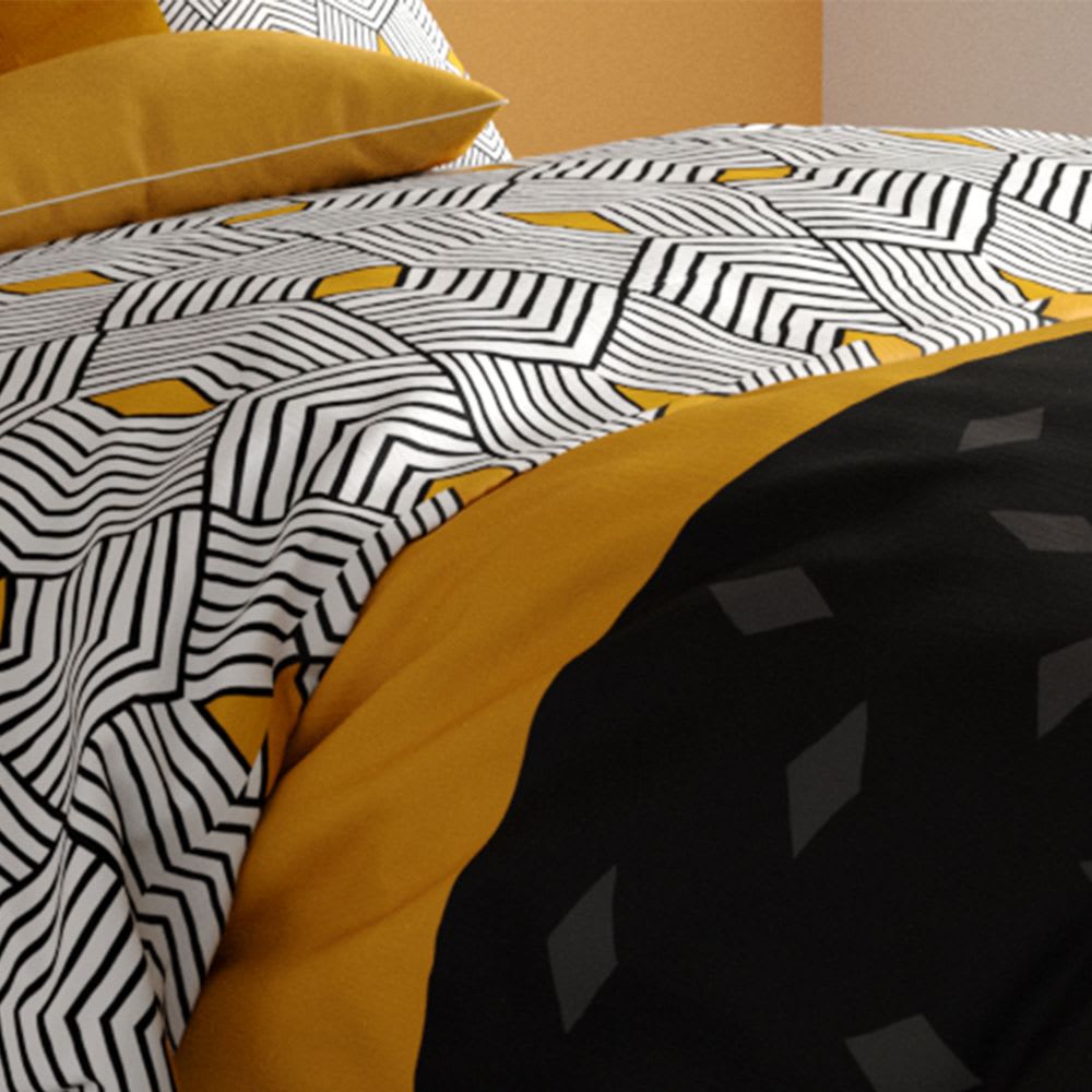 Parure de lit 2 places coton à motifs 240x260 cm - Maisons du Monde