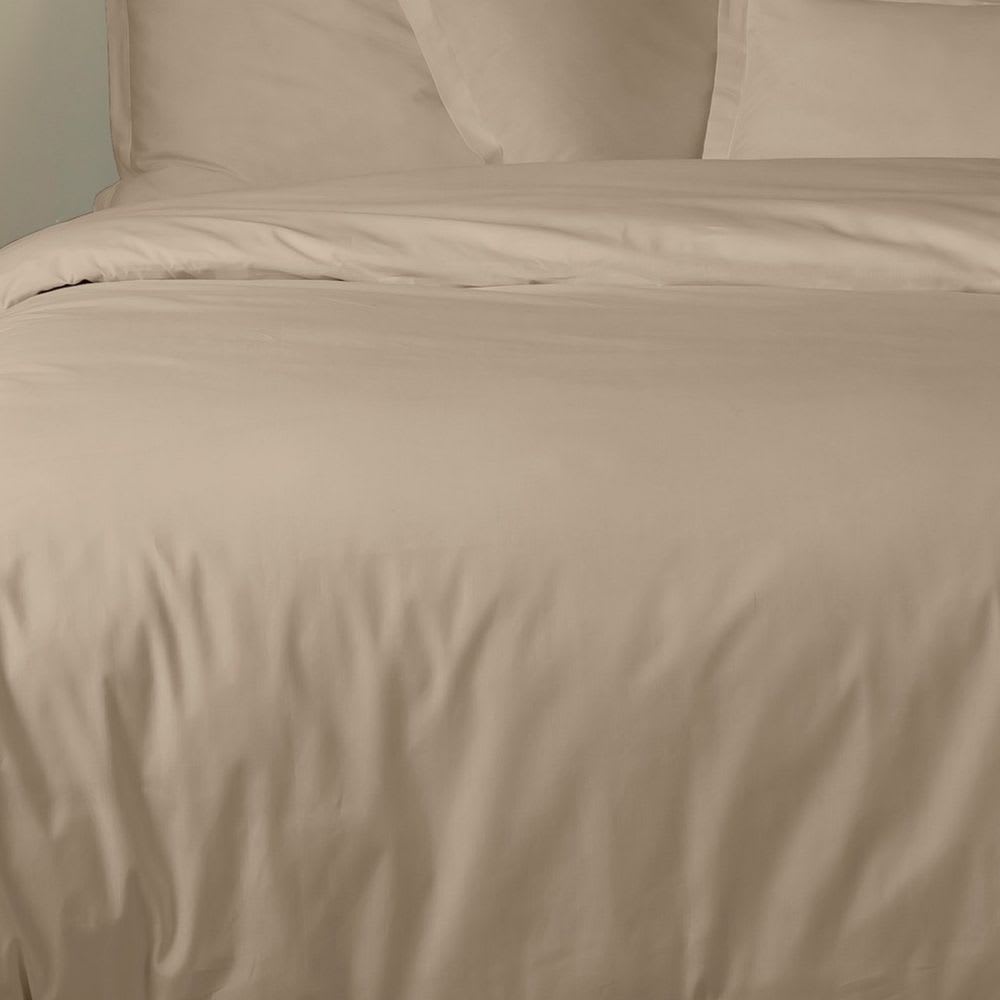 Parure de lit 2 places percale de coton uni 220x240 cm — vue 3