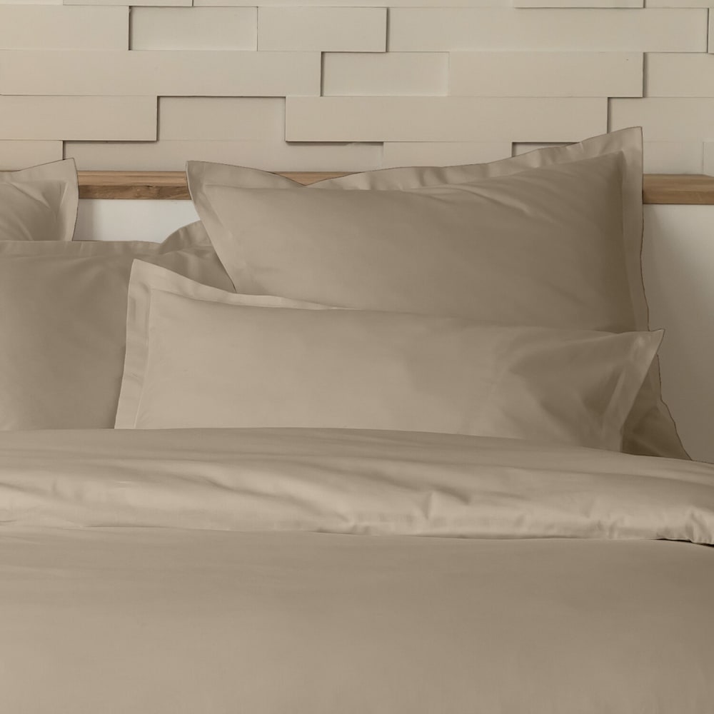 Parure de lit 2 places percale de coton uni 220x240 cm — vue 4