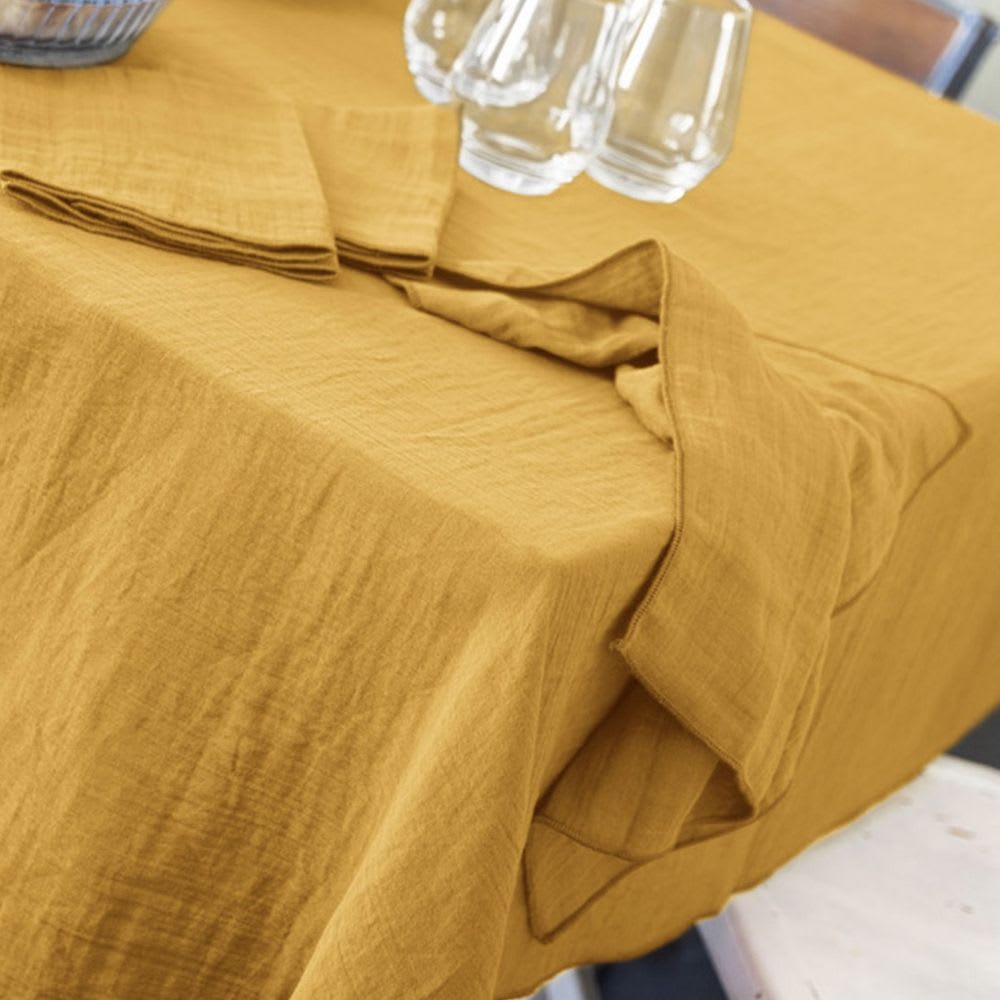 Nappe gaze de coton unie 150x350 cm - Maisons du Monde