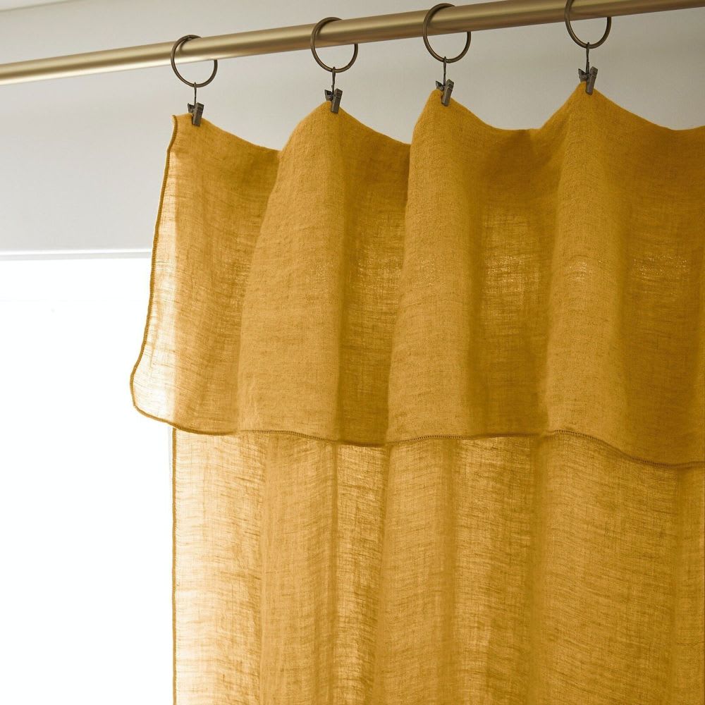 Rideau ajustable 100% lin lavé uni 140x270 cm — vue 3